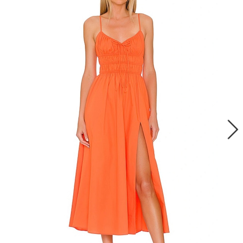Sau Lee Beatrice Dress in Orange - brand new size small